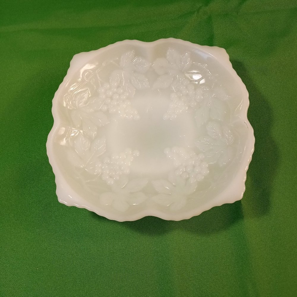 Vintage Milk Glass Candy Dish-